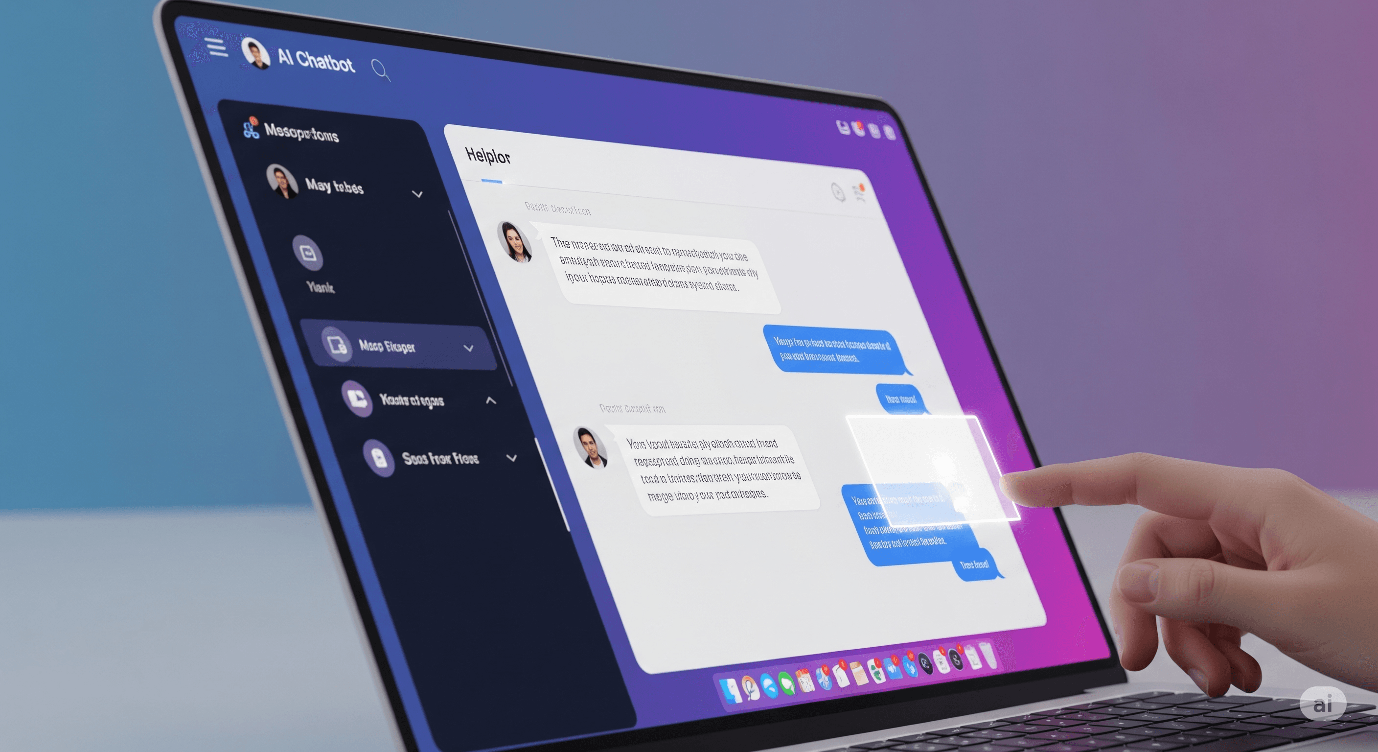 WebSupportBot AI chat interface demo